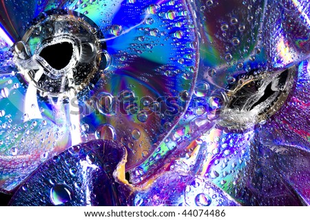 Sparkle CD disk cover water drop