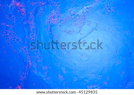 Abstract with blue bubbles