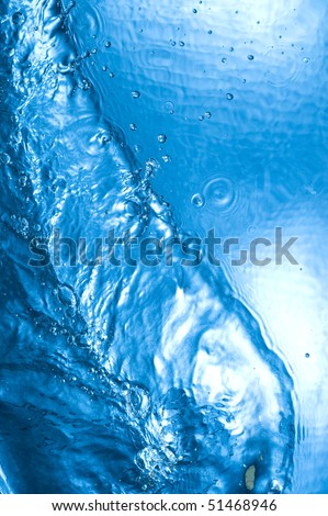 Dark water surface with bubbles