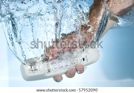 Mobile phone broken in water