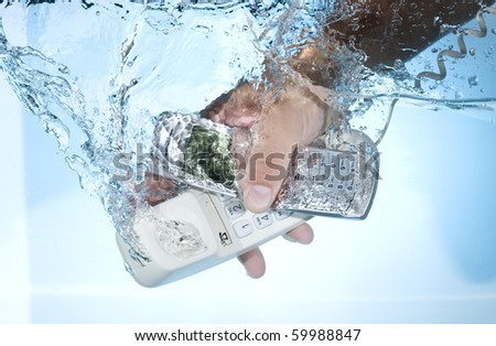 Mobile phone broken in water