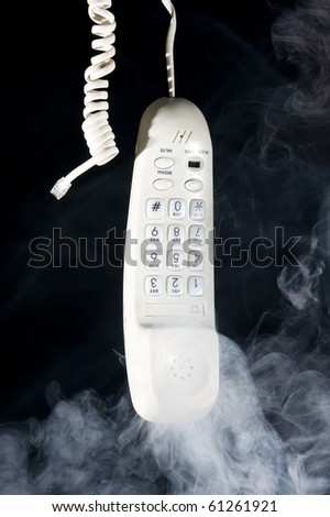 Telephone broken on the smoke