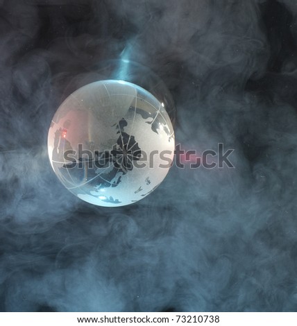 Earth  cover smog. Concept image of a polluted earth