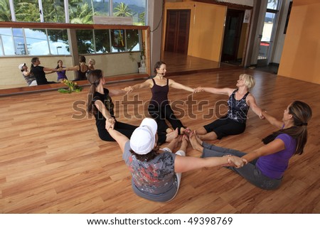 group of women in a nia exercise class