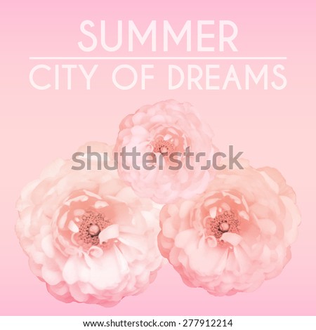 background with flowers summer. stock vector