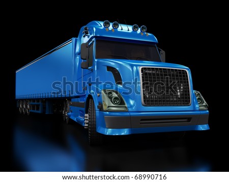 Cartoon Blue Truck