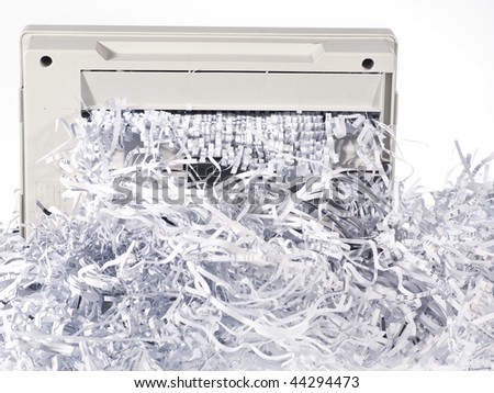 Close-up image of shredded paper