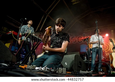 CANARY ISLANDS - NOVEMBER 14: Popular local band called Pumuky from Canary Islands performs onstage during the festival Womad November 14, 2009 in Canary Islands, Spain