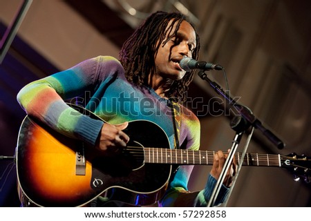 CANARY ISLANDS - JULY 15: Gerald Toto from Paris performs onstage during the Canarian International Jazz festival July 15, 2010 in Canary Islands, Spain