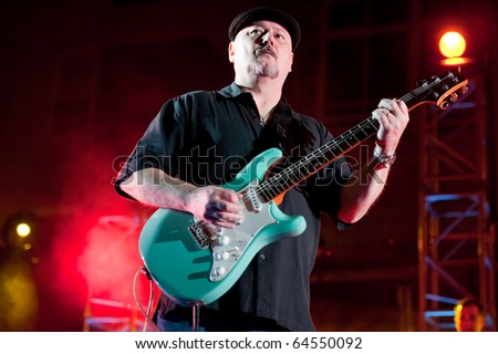 CANARY ISLANDS - OCTOBER 30: Blues, Rock Guitarist Bill Lyerly from US performing onstage during 3rd playa viva Blues Festival October 30, 2010 in Canary Islands, Spain
