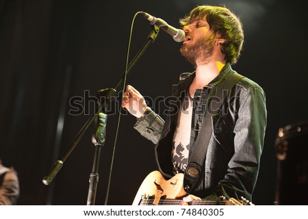 LAS PALMAS-MAR 26: Singer and guitarist Sergio Pueyo from the band The Good Company performs onstage during Festival Perversiones and Diversiones on March 26, 2011 in Las Palmas, Spain