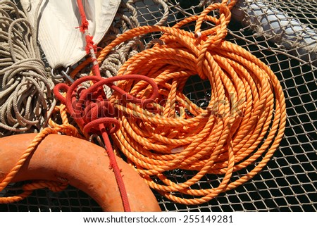 orange rope lifeline fragment sails