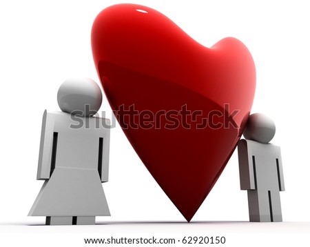 Love Heart Render. in love and a big heart