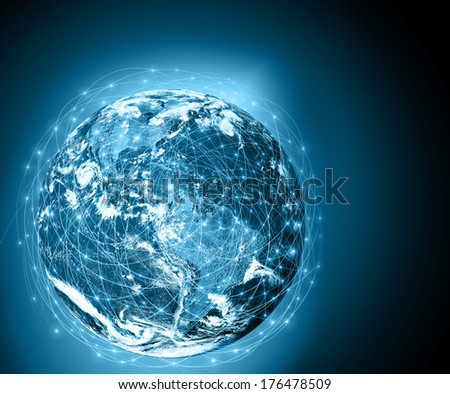 Best Internet Concept of global business from concepts series. Planet earth. (Elements of this image furnished by NASA)