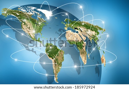 world Map. Best Internet Concept of global business from concepts series. (Elements of this image furnished by NASA)