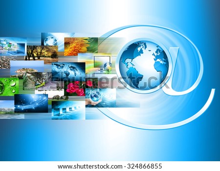 Television and internet production technology concept. Best Internet Concept of global business
