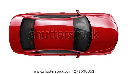 Generic Red Car Top Angle Stock Photo Shutterstock