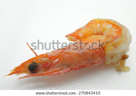 Cooked shrimp / prawn / seafood with head