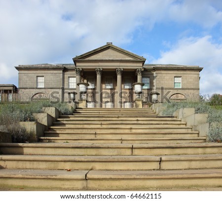 Staircase leading to the old hall mansion, tatton park UK