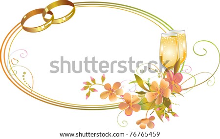 Table Wedding Champagne Gl w Flower Table wedding Frame With Wedding Rings