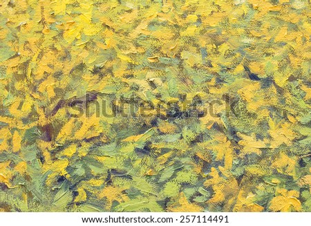 yellow flowers oil painting brush strokes, oil paint textures on canvas, paper, Backgrounds
