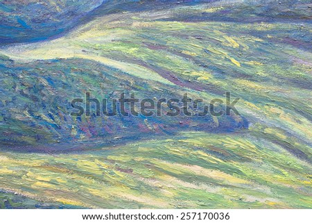 oil paint textures on canvas, paper, Backgrounds, hill texture
