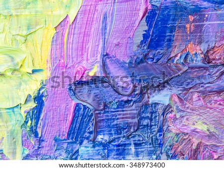 colorful oil painting texture background, for your text or decoration, pink blue background