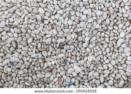 white gravel round background