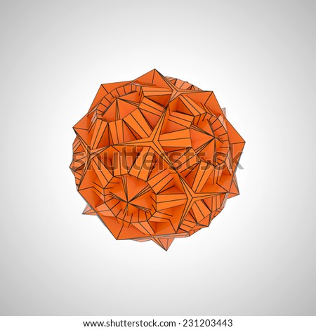 Orange and Black Geometric Shape