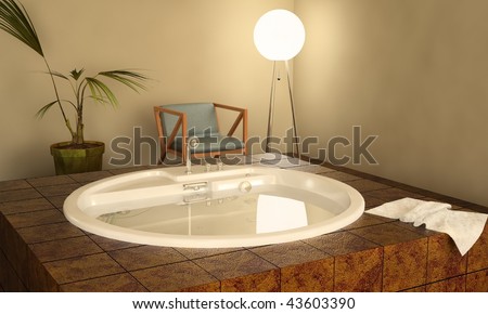Modern Spa Interior. Jacuzzi Stock Photo 43603390 : Shutterstock