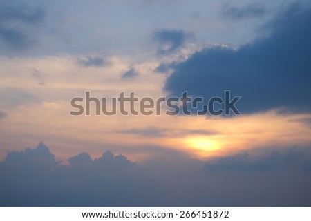 sky and cloud with light