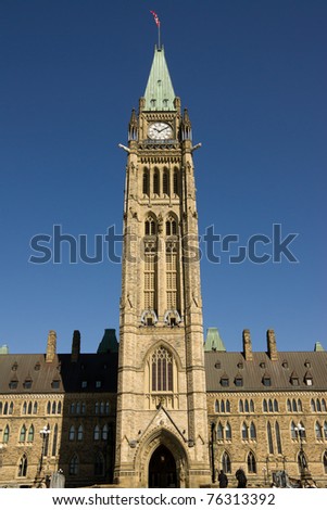 Clock Tower - Principal Building from Parliament of Ottawa.
