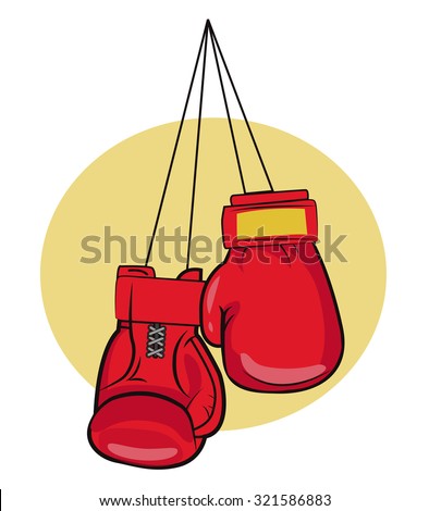 Boxing Gloves. Vector illustrations.