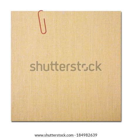 note with paper-clip isolated whith out shadow, clipping path