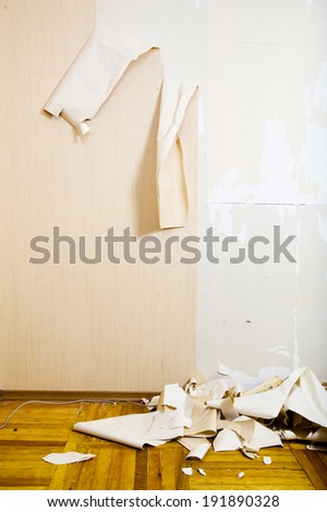 renovation of house interior - old wallpapers