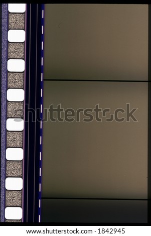 Piece of 35 mm motion or camera film