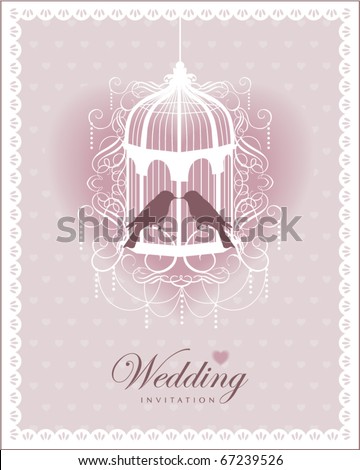 stock vector Wedding Invitation Card
