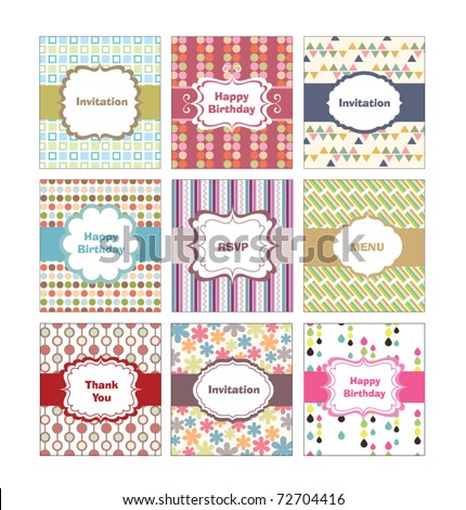 template greeting cards set template greeting cards set