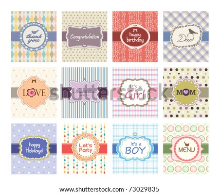 set of greeting cards design set of greeting cards design