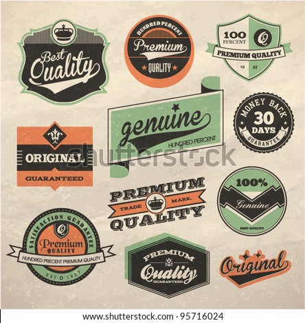 Vintage Style Premium and High Quality Label Vintage Style Premium and High Quality Label