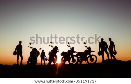 adventurous motorcyclists