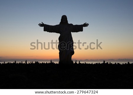 Jesus loves you - silhouette