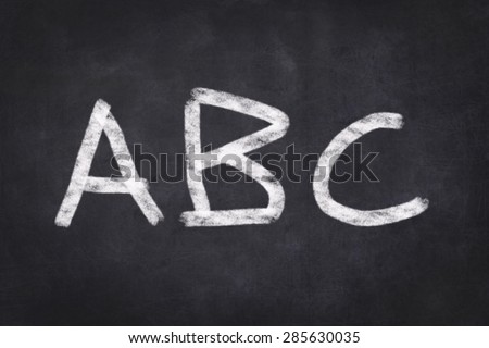 chalk board / chalkboard - ABC / alphabet