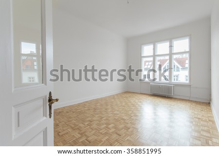 empty room, old building, newly renovated flat