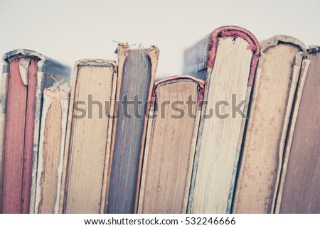 old books - vintage books closeup