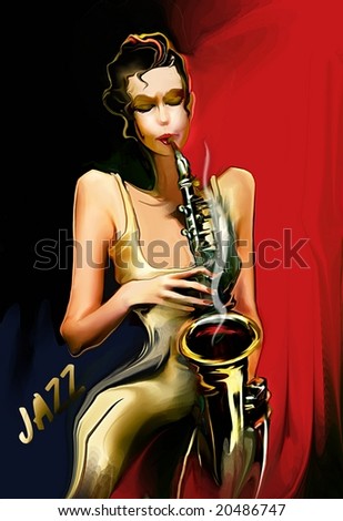 playing sax