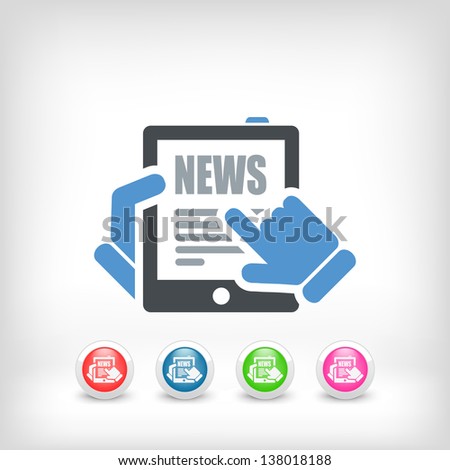 Illustration of web journal news icon Illustration of web journal news icon