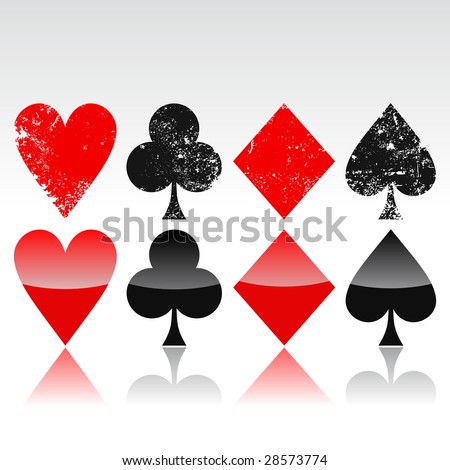 Vector Illustration Of French Playing Cards Symbols - 28573774 