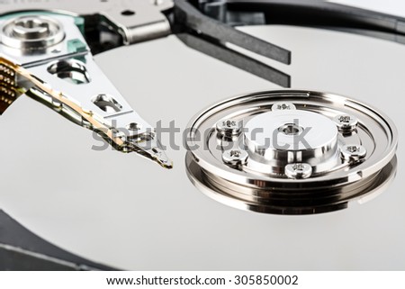 Detail parts of a hard disk