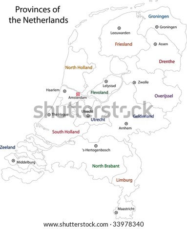 Outline Netherlands map